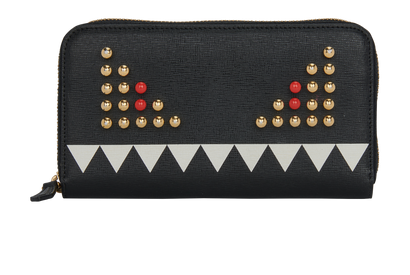 Fendi Monster Zip Around Long Wallet, front view